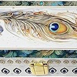Bahubali Digiglam® Morpankh Design Gold Printed Matt Touch MGI Floral Decorative Box - Wedding Fancy Shagun Cash, Jewellery, Money, Gaddi Box (Pack of 2)-image-32