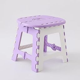 Kuber Industries Plastic Pack of 2 Collapsible Stool | Foldable Stool | Camping Stool | Stool for Outdoor-Fishing-Hiking-Gardening-Travel | Portable Stool | Stool for Travel | YJD-2311A | Purple-image-4