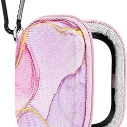 Geekria NOVA Shield Earbuds Case Compatible with Apple AirPods Pro2/Pro/4/3/2/1 True Wireless Earbud, Replacement Hard Shell Travel Carrying Bag with Carabiner Clip Portable (Pink)-image-91