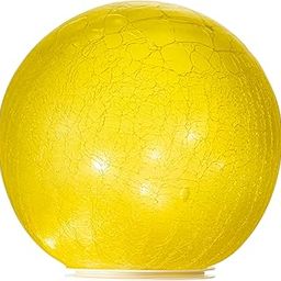 Alpine Corporation HGY382YL-L Alpine Glass Glazing Globe with Battery Box Gazing Balls, Yellow-image-19