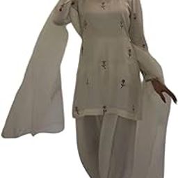 Women's Raw Silk Floral Printed Straight Kurti with Salwar and Dupatta Set-image-38
