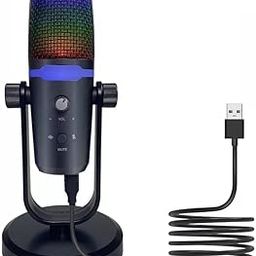USB MB-8600 Condenser Microphone with Mute Button & Inbuilt Pop Filter Full Kit for Podcast, Interview, Live Streaming, Gaming Compatible with Laptop, Desktop-8
