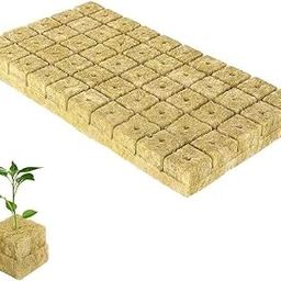 HASTHIP® 50Pcs Seed Starter Rockwool Hydroponics Growing Seed Starter Cubes 0.98 inches Rockwool Cubes Cubes-4