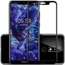 SkyTree 5D Screen Protector Full Curved Edge to Edge Protection Tempered Glass for Nokia 5.1 Plus (Nokia X5) - Black-image-30
