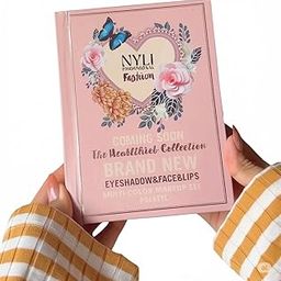 NYLI Professional 5-in-1 Foldable Makeup Palette Book – All-in-One Contour, Blush, Highlighter, Eyeshadow, Concealer & Lip Palette Kit | Compact, Long-Lasting Makeup Set for All Skin Tones-7
