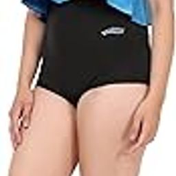 Two Piece Sky Blue Colour Crop Top and Black Shorts Swim Wear/Swim Suit for Women and Girls (Nylon Lycra)-image-23