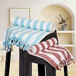 Handicraft Bazarr 2 Pcs Combo Ethnic Tapestry Handloom Traditional Vintage Cotton Travel Blanket Bed Room Decor Bed Sheet Top Sheet Chadar 90x50 Inch-image-97