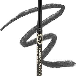 FASHION COLOUR Intense Revolving Kajal | High Impact Intense Color In 1 Stroke | 12 Hr Long Stay | Matte & Mettalic Finish | Soft Texture | Waterproof & Smudgeproof Kajal | (Grey)-14