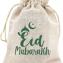 Ivarian - Jute Potli Bag, Festival Gifting Bag, Return Gifting Bag (Eid mubarak, 16x24cm set of 25)-image-15