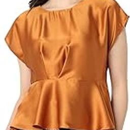 Copper-Toned Extended Sleeves Blouson Top-image-2