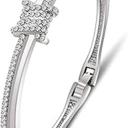 Latest Stylish Gold Plated Crystal Bangle Bracelet for Women and Girls-image-88