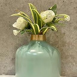 Urban Born Metal Round Aqua Flower Vase for Home Decor and Living Room Vintage Decor Antique Decor for Home Décor-image-87