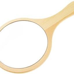 UJEAVETTE® 8xPortable Round Wooden Handheld Beauty Makeup Hand Mirror with Hanging Handle-image-6