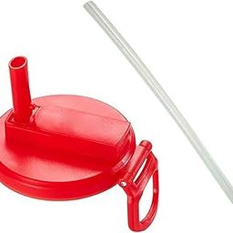 UJEAVETTE Soda Can Lid with Straw Reusable Beverage Can Lid Spill Resistant Can Topper Red-image-43