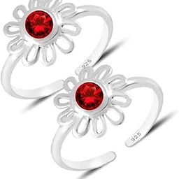 Sterling Silver Toe Rings for Women | 925 Pure Chandi Bichiya Traditional Design Indian Toe Rings for Women Stylish (SJTR41)-46