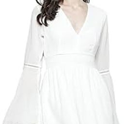 sassafras Women's Georgette Knee-Length Skater Dress-picture-23