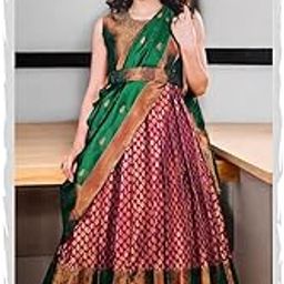 Long Gown with Cotton Silk Inner Ethnic Flared Traditional Stunning Outfit with Boutique Designs Stylish Party Stitched Gown for Girl's/Women's-image-6