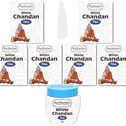Hari Darshan Safed Chandan Tika | Pure Sandalwood Paste for Pooja & Havan | Long-Lasting Fragrance | Traditional Herbal White Chandan Tilak for Spiritual Rituals & Daily Worship - Pack of 6 (40g Each)-image-37