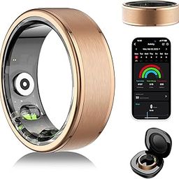 Domhong Smart Ring for Women Men - Fitness Tracker with Heart Rate/Blood Oxygen/Stress Monitor/Steps/Sleep Tracking, No App Subscription, 5ATM Waterproof Health Rings-image-12