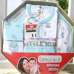 Little Hub Baby Gift Set, Special Clothing and Bath Set with Baby Soap (Sky Blue)-image-1
