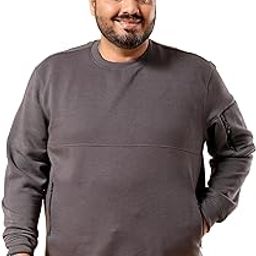 by The Indian Garage Co Men Plus Size Regular Fit Statement Print Sweatshirt-image-59