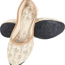 Woman Comfortable Cushioned Ethnic Embroidered Rajasthani Punjabi Style Mojari Jutti Juti for Women Fancy Bellies Shoe-image-7
