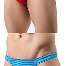 THE STYLE SUTRA 2 Men Mesh G- Underwear Thong T-Back Briefs Pouch Red Blue-picture-26