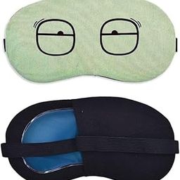 SuperGeneriX Printed Eye Mask For Sleeping Men Women With Cooling Gel For Night Deep Sleep, Dark Circles, Puffy Eye's, Dry Eyes, Wrinkle free eyes (Pista Green)-image-11