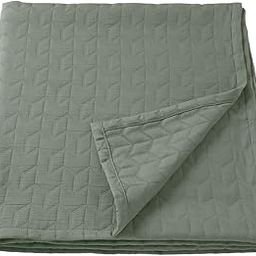 KÖLAX Bedspread 150x250 cm (59x98) Green – Stylish Quilted Cotton Coverlet, Lightweight Soft Throw Blanket, Breathable Cozy Bedspread for Home & Hotels-image-13