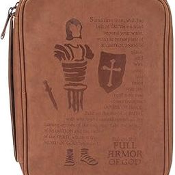 Full Armor of God Brown Medium 9 x 6.5 inch Vinyl Bible Cover Case with Handle-image-23