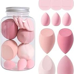 10Pcs Makeup Sponges Set With Storage Jar,Including 4 Blenders, 3 Mini Beauty Blenders, Makeup Sponge Set Blender With 3 Finger Puff Flowless For Liquid Cream and Powder Easy to use Latex Free-41