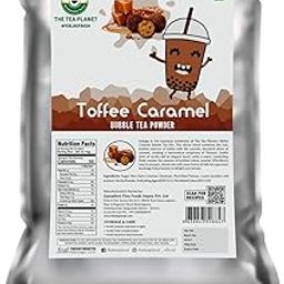 Tea Planet Toffee Caramel Bubble Tea Mix – Vegan Boba Premix for Smoothies, Milkshakes & Desserts | Non-GMO, Rich & Buttery Caramel Milk Tea Powder, `1000gms (1000gms, TOFFEE CARAMEL)-image-68