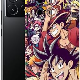 AtOdds - Compatible for Poco X6 PRO (5G) - Mobile Back Skin Sticker - Lamination - Back Screen Guard Protector Film Wrap (Coverage - Back+Camera+Sides) (Design - Anime 5)-image-21