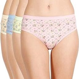 Cotton Women's Printed Pack of 4 Hipster Panties (Colors and Prints May Vary)-image-21