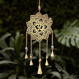 DULI Metal Windchime Wall Hanging, Feng Shui, Wall Art, Wall Decor, PositiveVibes, Rustic Wall Hangings, Wall Art, Diwali Decor, Home Decor Hanging Bells, Brings Peace & Positivity (Metal-MandalaOM)-image-56