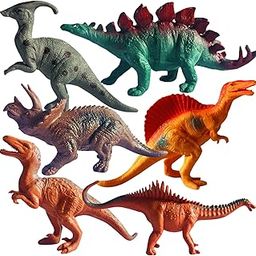 Mallexo Realistic Big Dinosaur Figure Toy Set for Kids Set of 6PCs T-rex Dinosaurs Animal Playset Toy Figurine for 3+ Years Kid Boys Girls,Dino Animal Action Figure Item Birthday Gift for Children-4