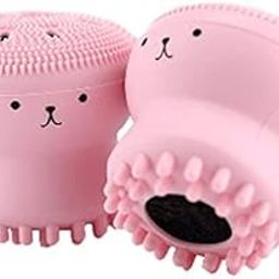 Garden Of Arts Octopus Design Silicone Facial Cleansing Brush Face Exfoliator Massager Beauty Tool -Multicolour-39