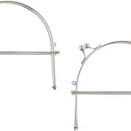 FABLOFT® 2 Set DIY Purse Bag Kiss Clasp Lock Metal Arch Frame Handle Bag Sewing-image-34