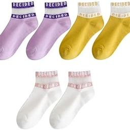 Ankle Length Socks for Women/Girls - Combo Colorful Free Size Cotton & Net Summer Socks - (Pack of 3, Multi)-image-99