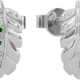 925 Sterling Silver 18K Gold and Rose Gold Plated Elegant Leaf Earrings | Gift for Women and Girls | With Certificate of Authenticity and 925 Stamp-6