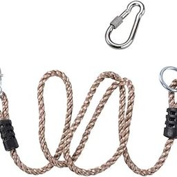 Shopster 1 Tree Swing Nylon Rope for Indoor Outdoor Swings & Playground Set Adjustable Hanging Swinging kit with Carabiner - Holds to 200 Kgs (6 Feet)-19