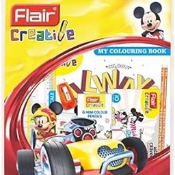 Flair Creative Series Disney Mickey Mouse Stationery Kit | Combination of 34 Assorted Items | Smart Kit for Your Creative Need & Fun Learning | Ideal Gift Set for Kids | Pack of 1-13