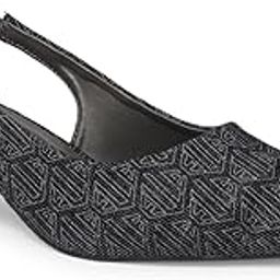 elle Women's Patterned Slingback Kitten Heel Pumps-picture-18