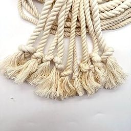 RAJEY Natural Cotton Twist Rope, 10mm Thickness, 10 Metre Length, 3 Strands, Beige, for Wall and Plant Hanging-picture-22