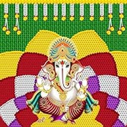 vinayakamrt Ganesh backdrops Decorations Cloth backdrops for Pooja Decorations, Size 5x8 feet, Multi Colur (Ganapati Decoration Backdrop | Backdrop Cloth Decoration Pooja-image-73