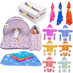 Babytoons 40 in 1 New Born Baby Products All | Gift Packs | Essentials Items | Maternity Kit | Combo Pack | Bedding Set | Infants Clothes (0-6 Months)-image-18
