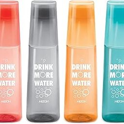 MILTON KIP SIP, Pack of 4 Water Bottles with Drinking Glass Lid, 1 Litre each, Reusable Plastic Fridge Bottle Set, BPA Free and Leak Proof Bottles for Travel, Work, Assorted-image-10