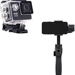 TechKing (COMBO PACK SPECIAL WITH 12 YEARS WARRANTY) Bluetooth D20 SmartWatch with Heart Rate & Blood Pressure Monitor 1080p Sports Waterproof Action Camera, Capture 2 3-Axis Handheld Stabilizing Smartphone Gimbal Mobile Cell Phone Handheld Gimbal Stabilizer YouTube Video Vlog Live Video-image-73