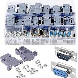 PriEnt - DB9 Solder Connector, 9PIN RS232 Terminal Adapter Breakout Board with Case Assortment Kit(10PCS Male + 10PCS Female)-picture-13