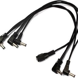 LOOM TREE® 1 To 5 Effects Power Daisy Chain Cable Guitar - Black | 1Pcs X 5 Ways Daisy Chain Cable-image-0